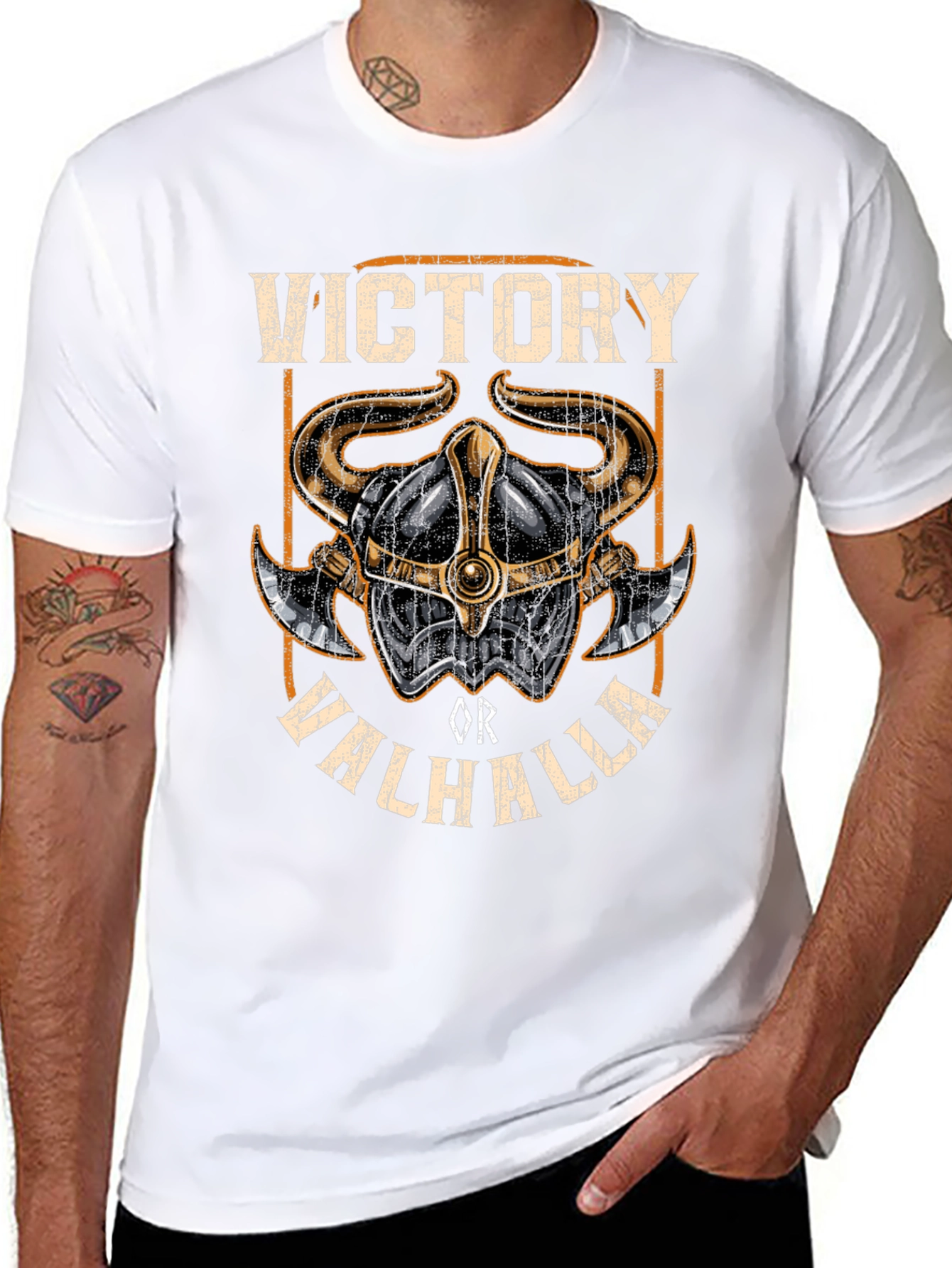 Victory or Valhalla Viking Graphic Tee