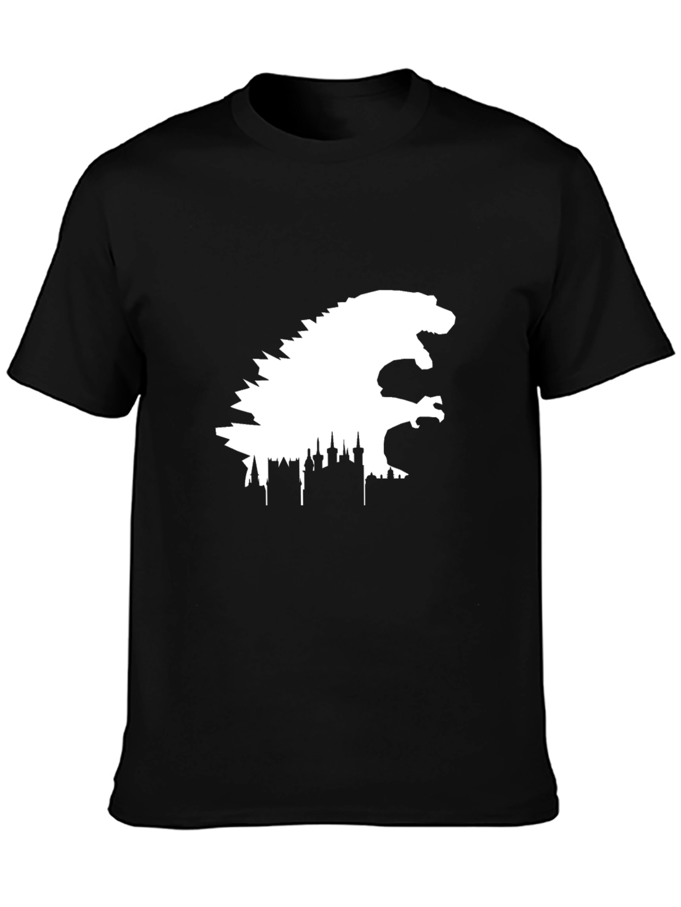 Godzilla Cityscape Graphic Tee - Black