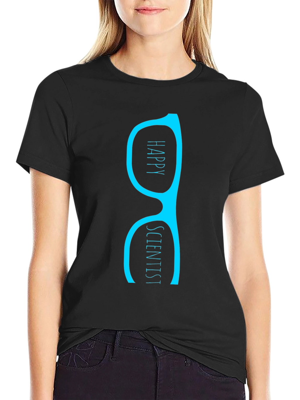 Happy Scientist T-Shirt - Black Graphic Tee
