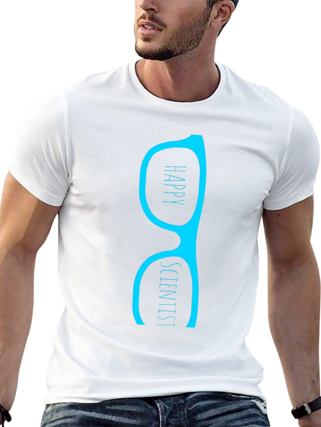 Happy Scientist T-Shirt - Black Graphic Tee