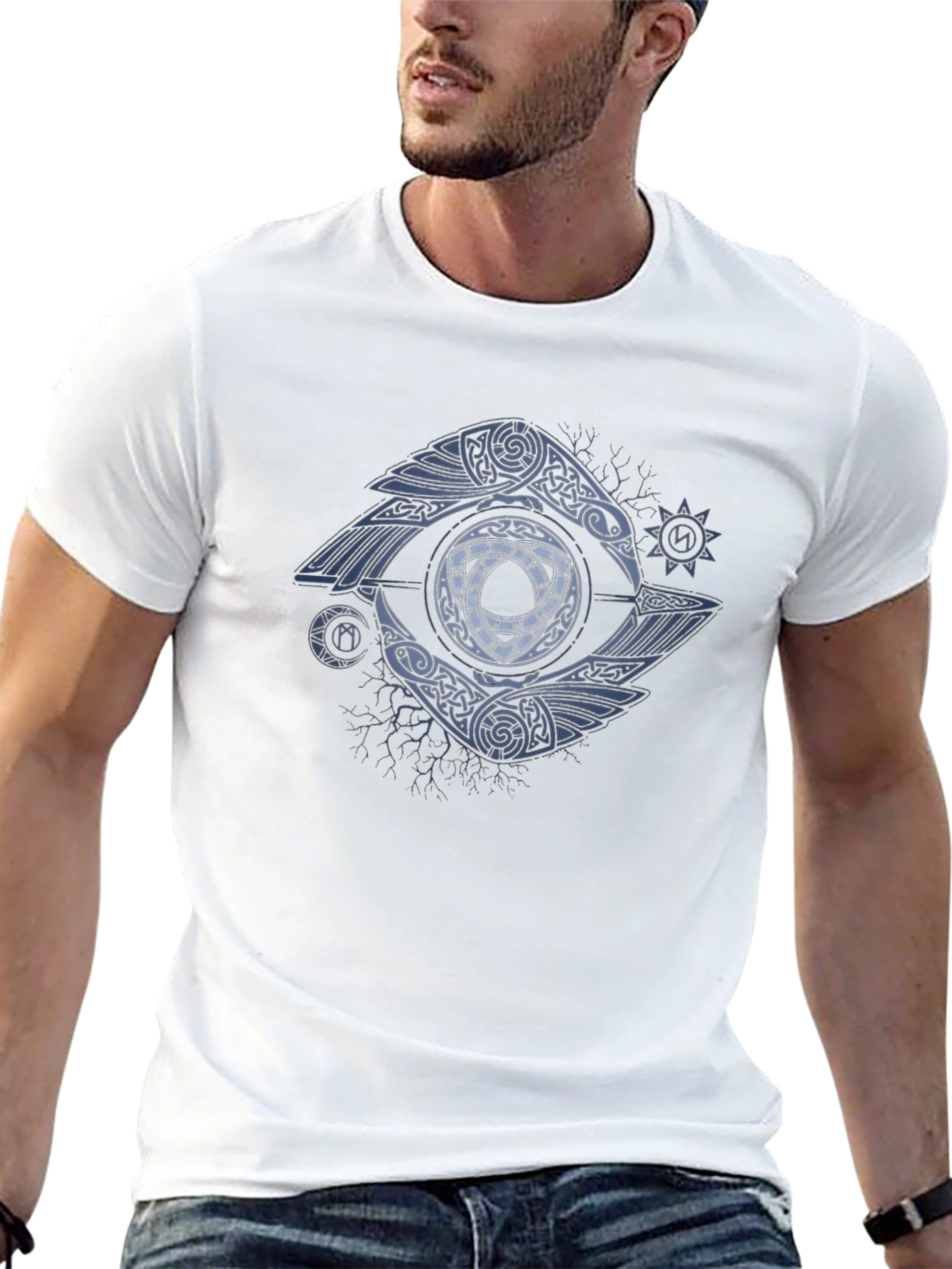 Raven Eye Graphic Tee - Celtic Knot Design
