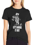 Lets Work It Out Black Graphic Tee
