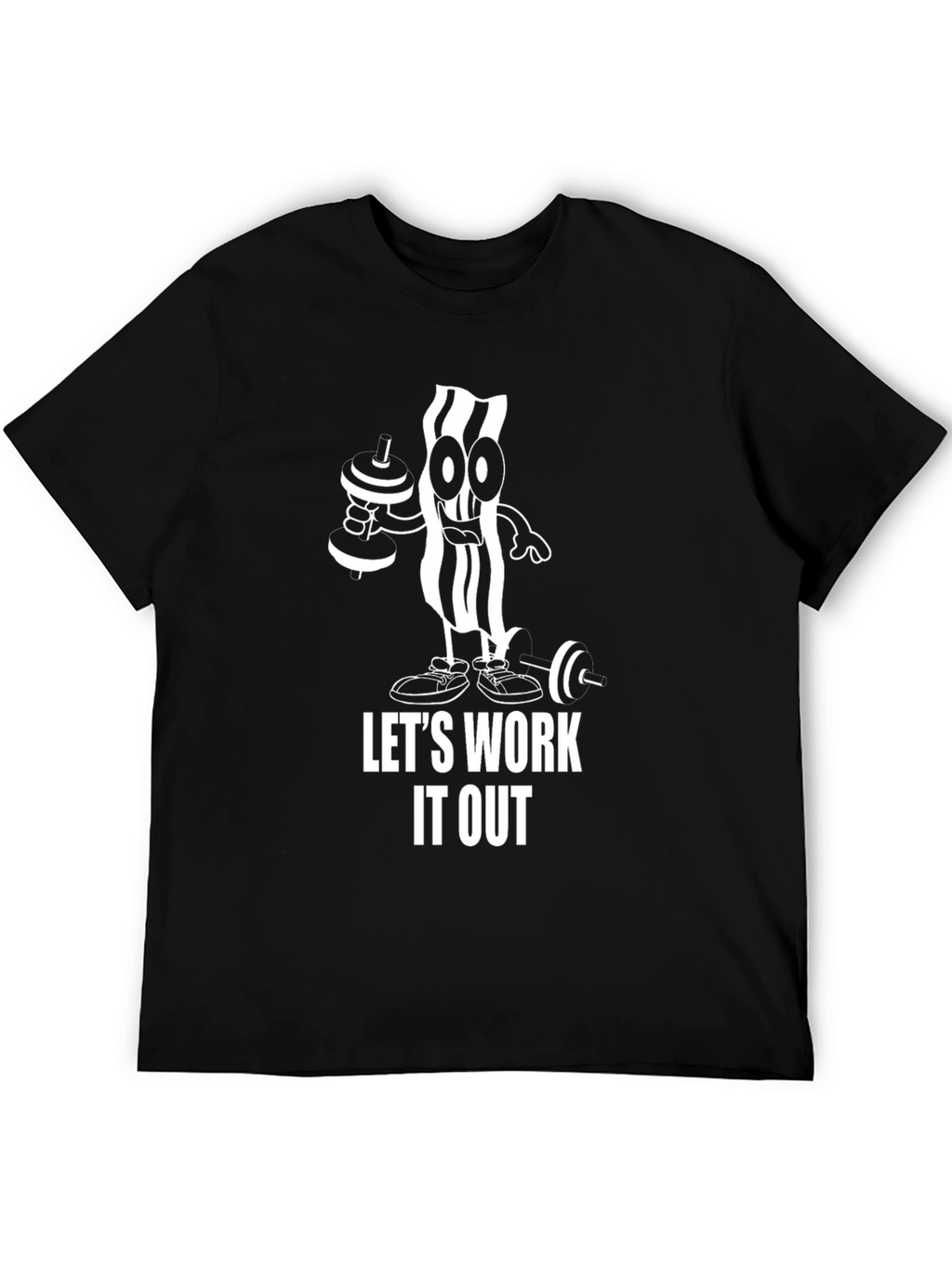 Lets Work It Out Black Graphic Tee