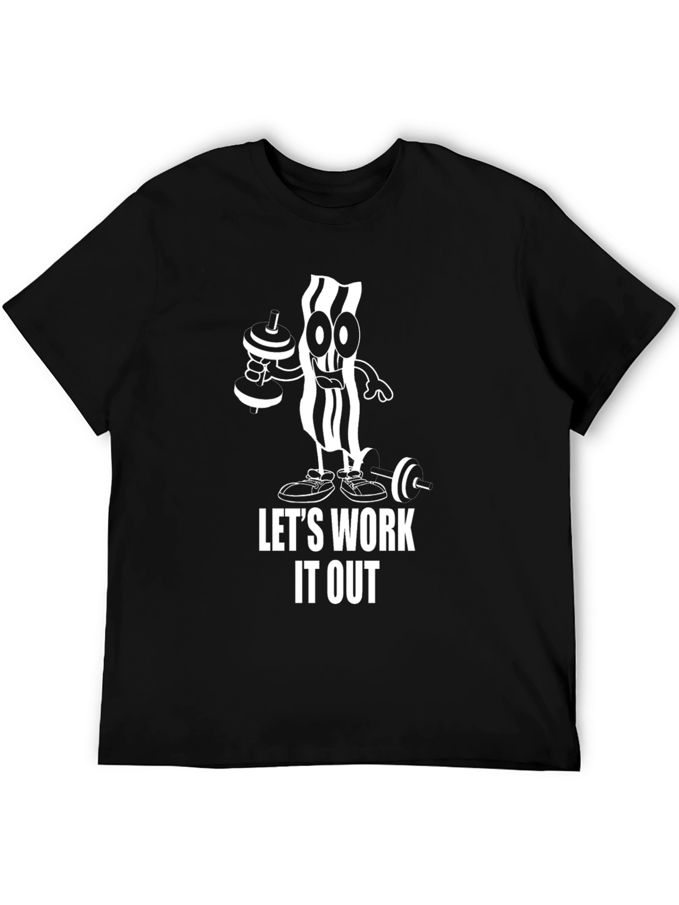 Lets Work It Out Black Graphic Tee