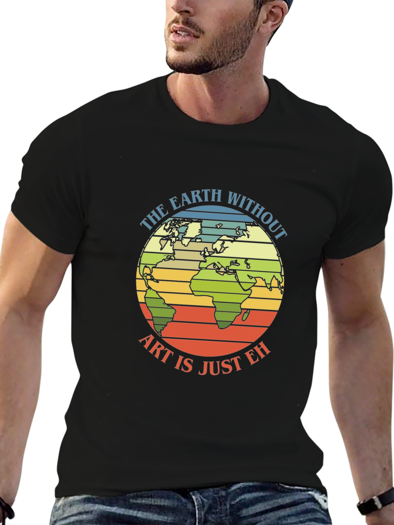 Earth Art T-Shirt - Artistic World Graphic Tee