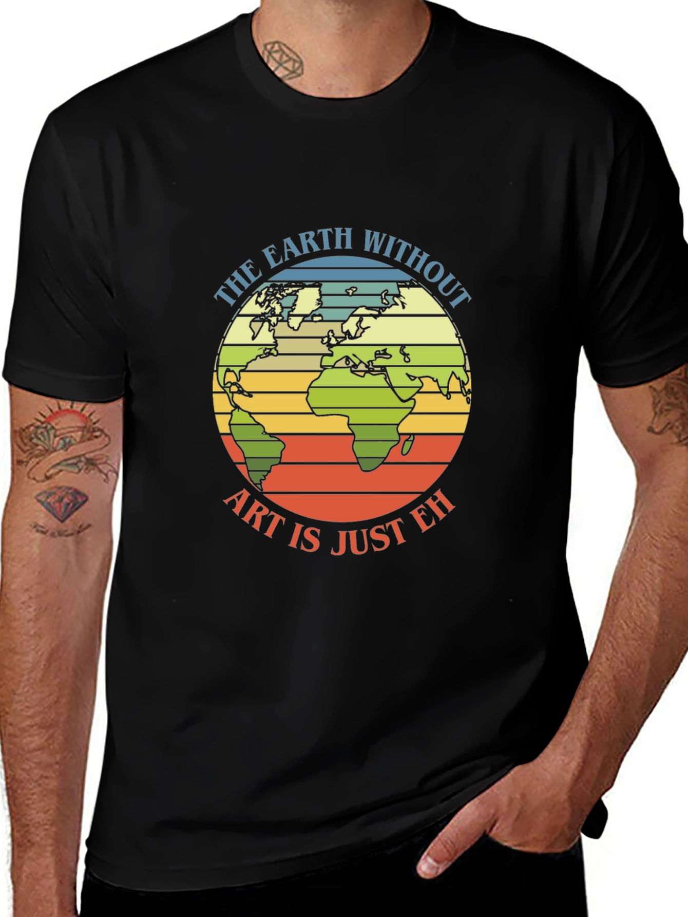 Earth Art T-Shirt - Artistic World Graphic Tee