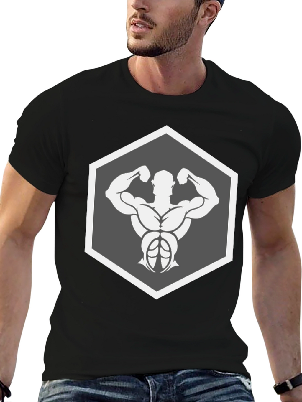 Muscle Man Black T-Shirt