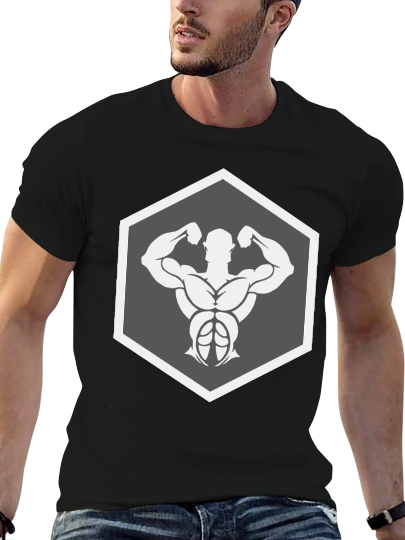 Muscle Man Black T-Shirt