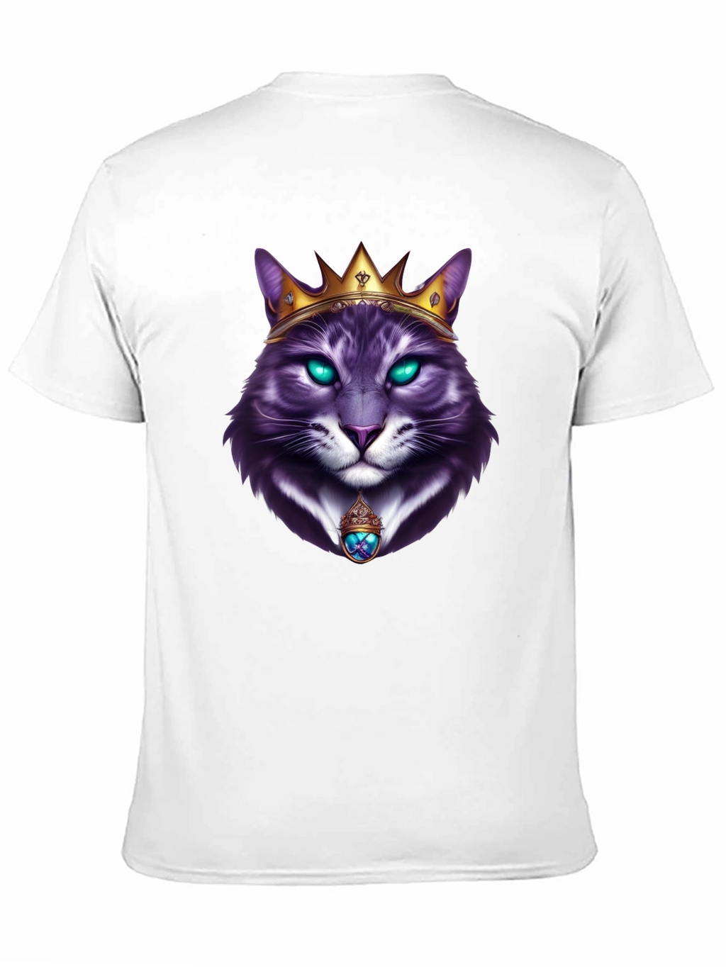 Royal Cat Graphic T-Shirt - Kingly Feline Design