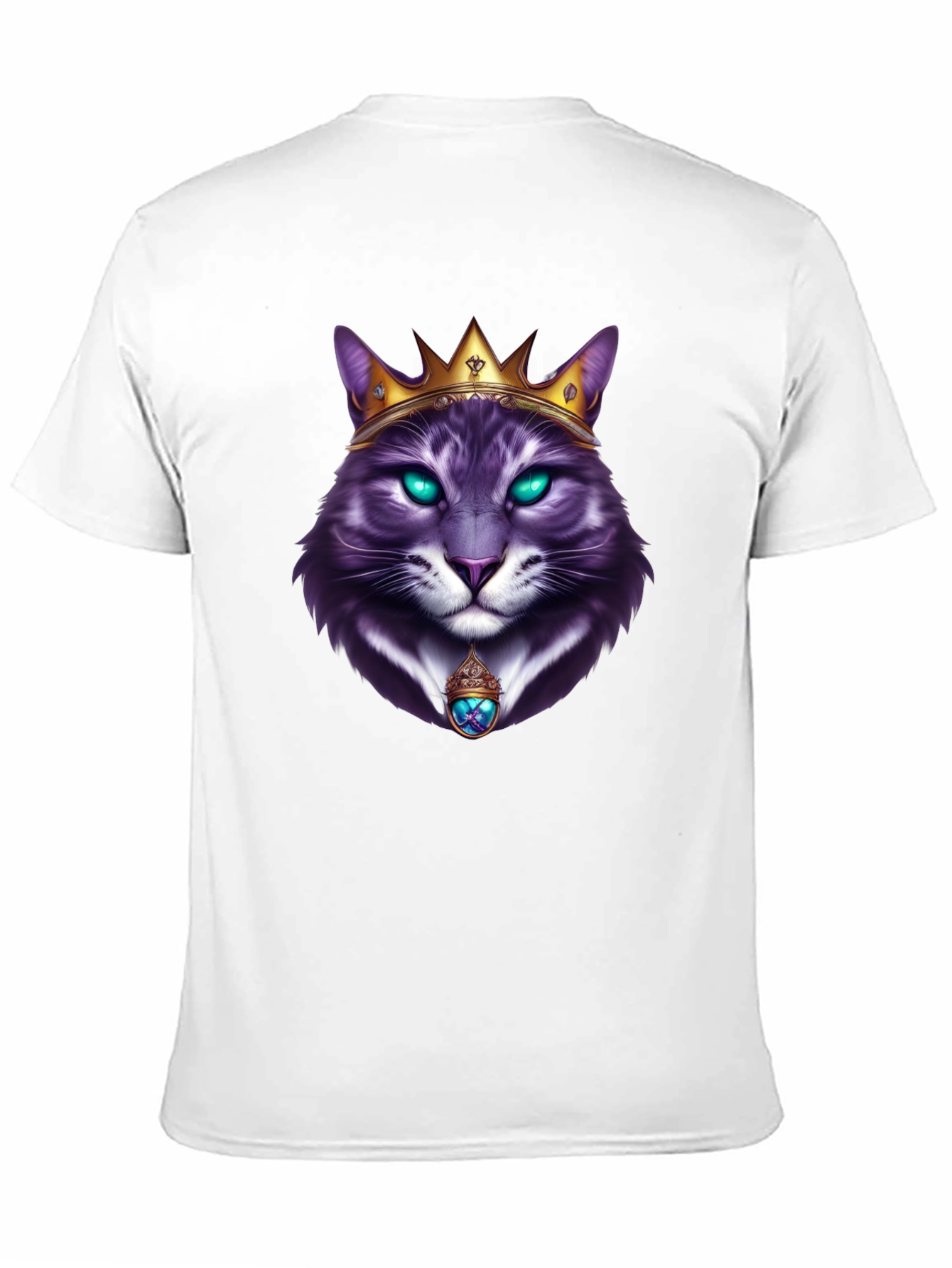 Royal Cat Graphic T-Shirt - Kingly Feline Design