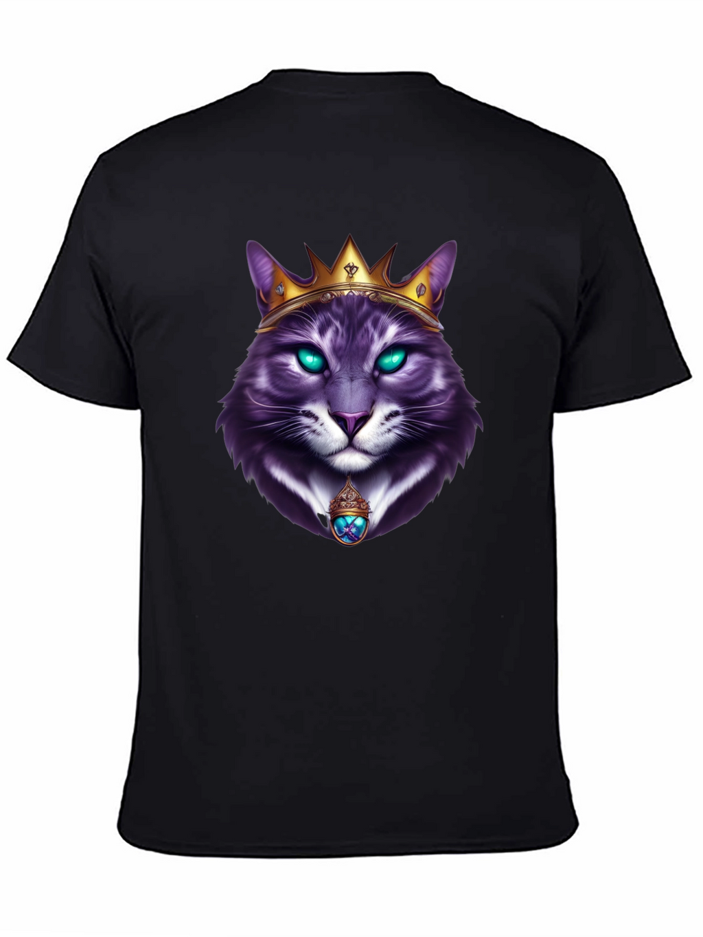 Royal Cat Graphic T-Shirt - Kingly Feline Design