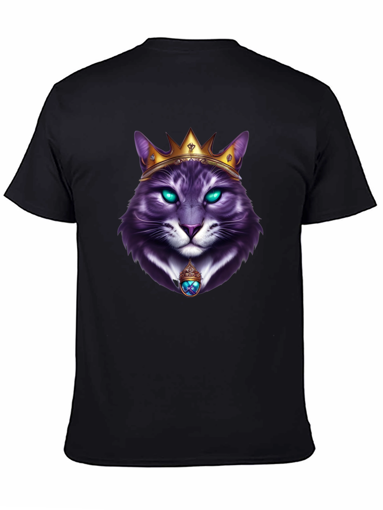 Royal Cat Graphic T-Shirt - Kingly Feline Design