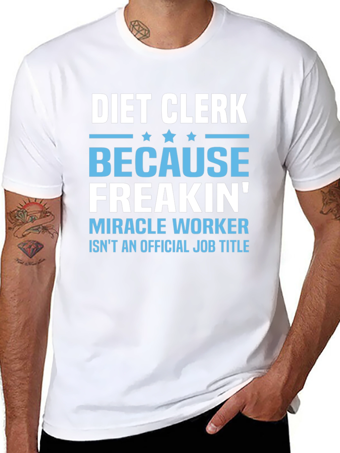 Diet Clerk T-Shirt - Miracle Worker Humor