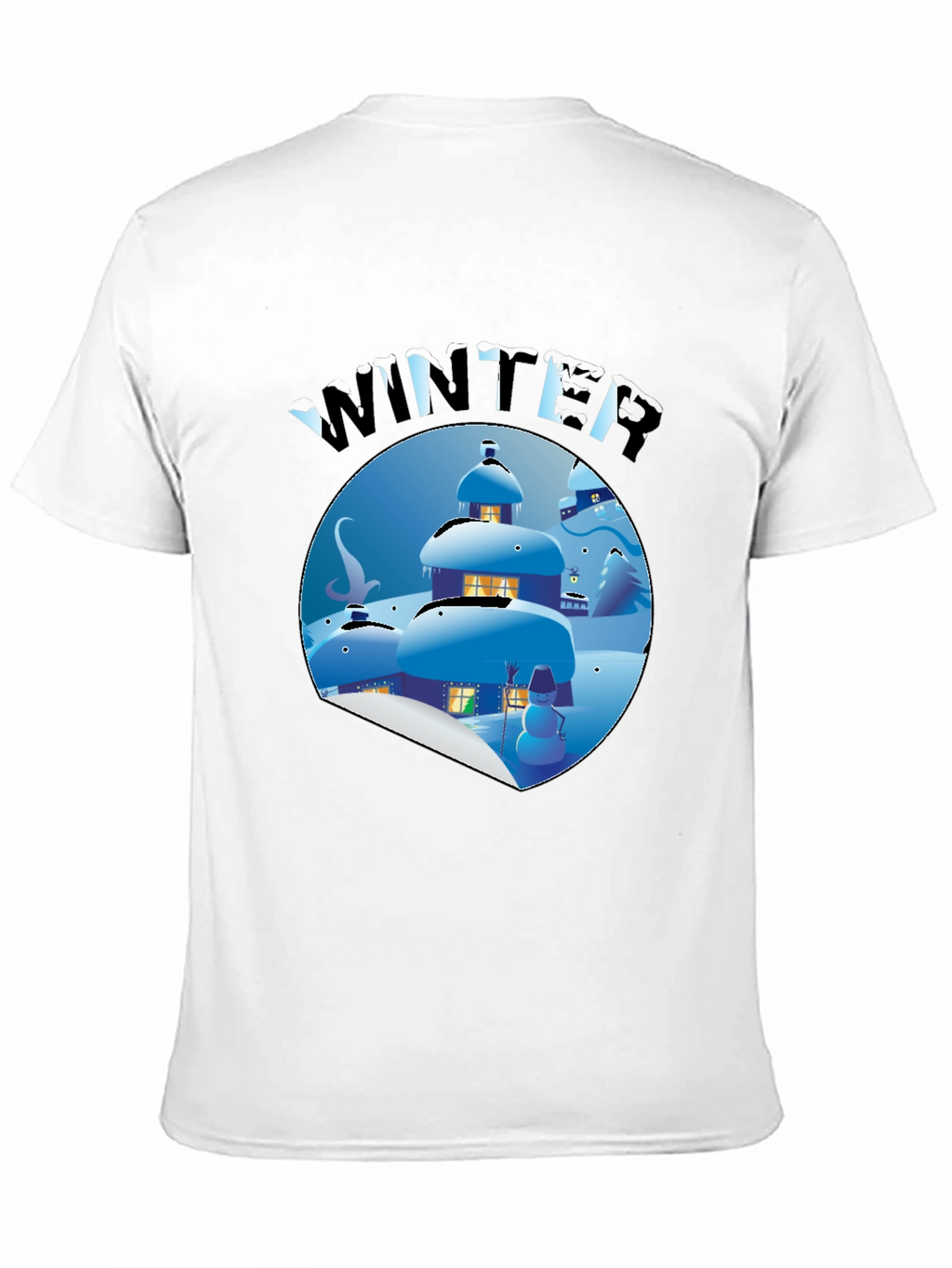 Winter Scene Graphic Tee - Unisex Black Shirt