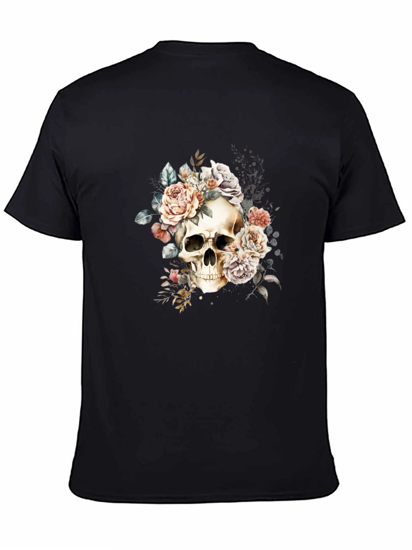 Skull & Roses Graphic Tee - Edgy Style