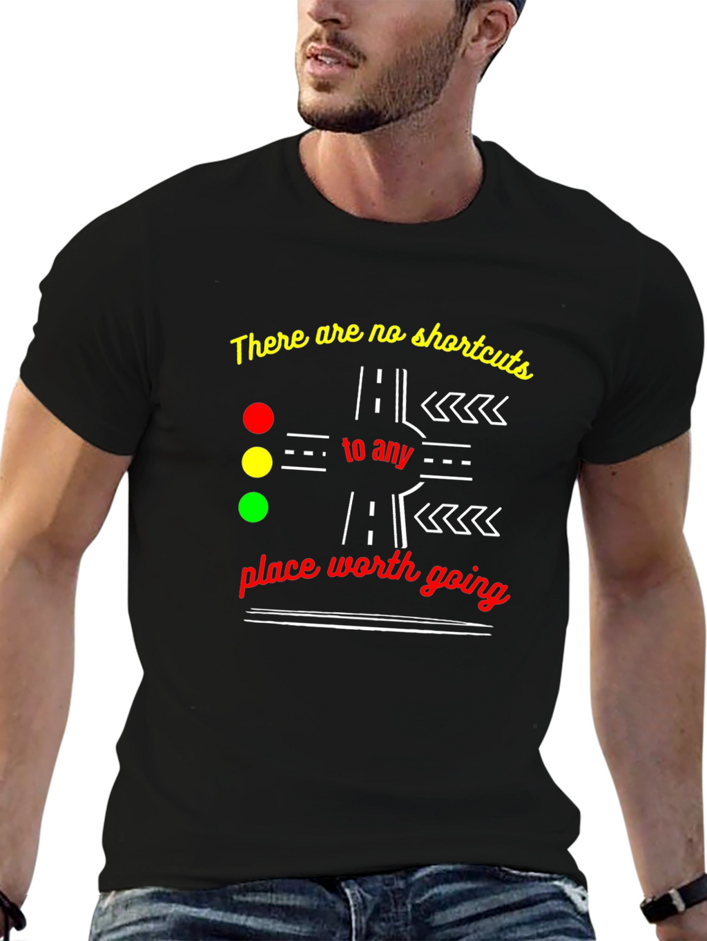 No Shortcuts Graphic Tee - Motivational T-Shirt