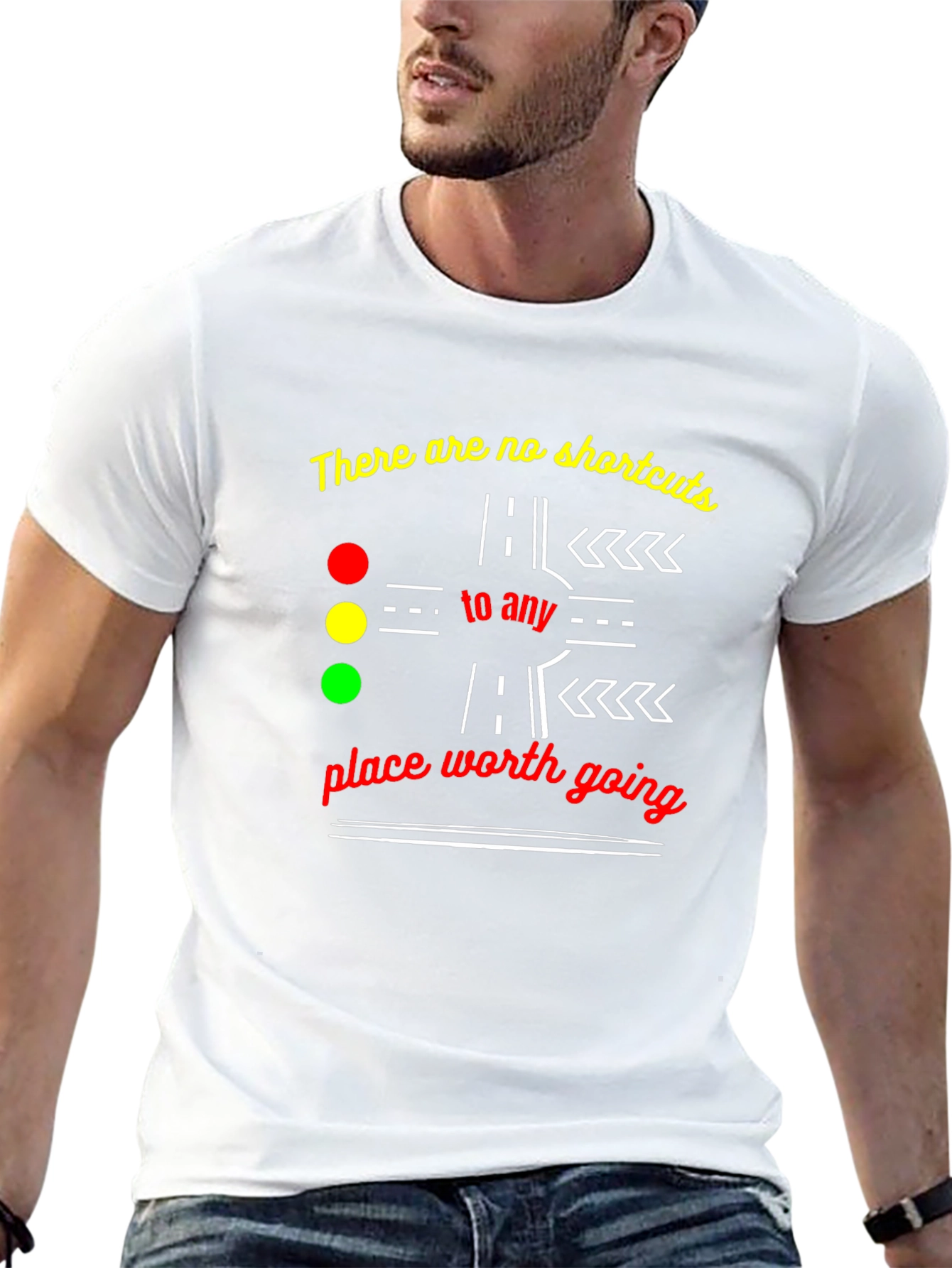 No Shortcuts Graphic Tee - Motivational T-Shirt