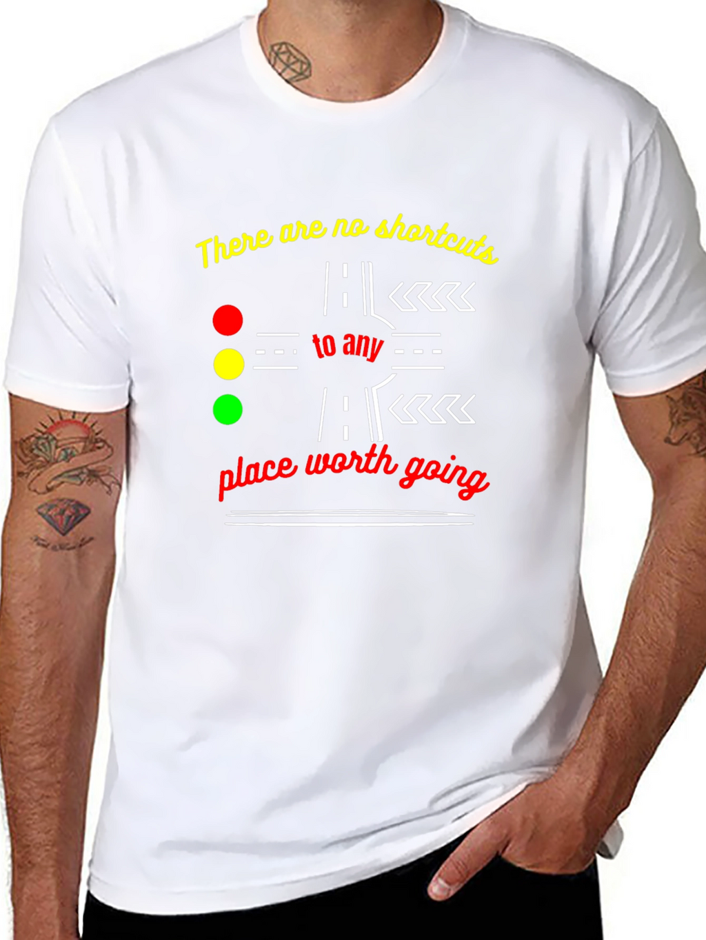 No Shortcuts Graphic Tee - Motivational T-Shirt