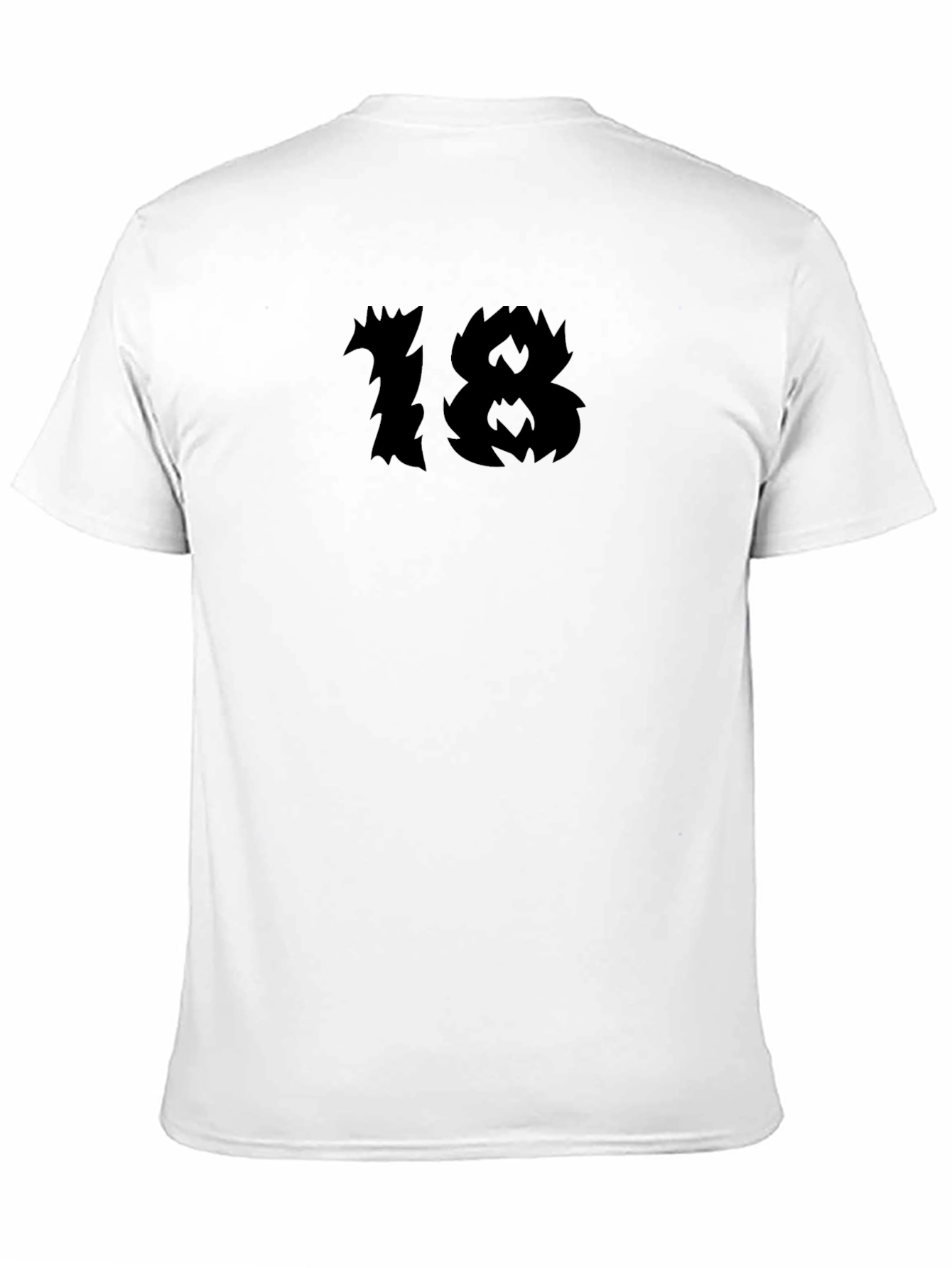 Mens Black Graphic Tee - Edgy 18 Design