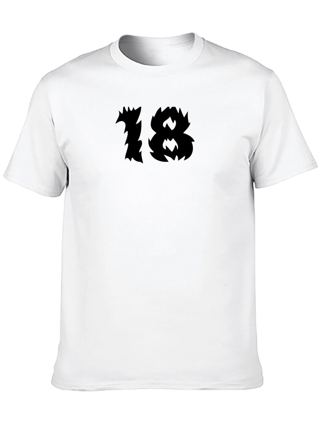 Mens Black Graphic Tee - Edgy 18 Design