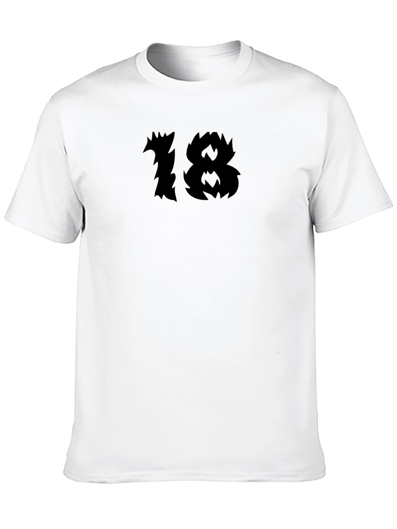 Mens Black Graphic Tee - Edgy 18 Design