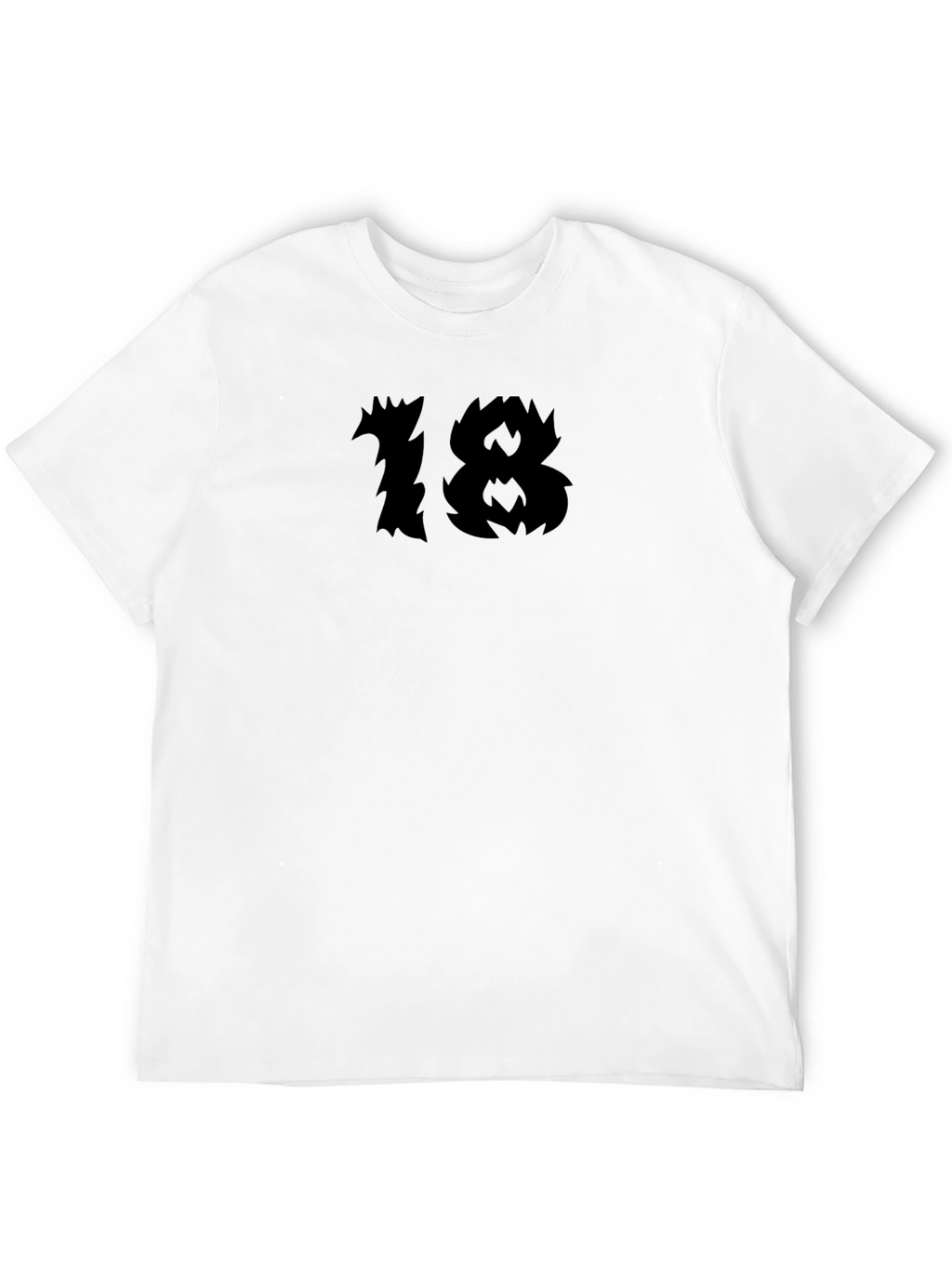 Mens Black Graphic Tee - Edgy 18 Design