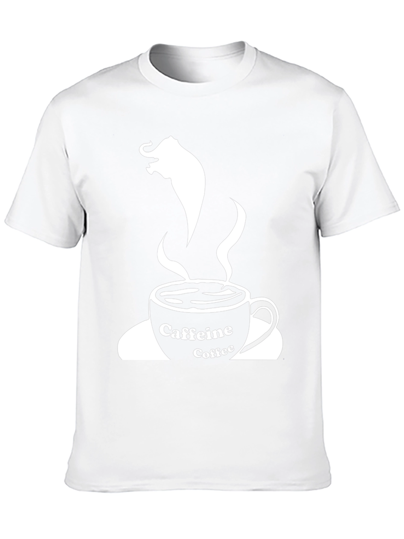 Caffeine Coffee Elephant T-Shirt - Black