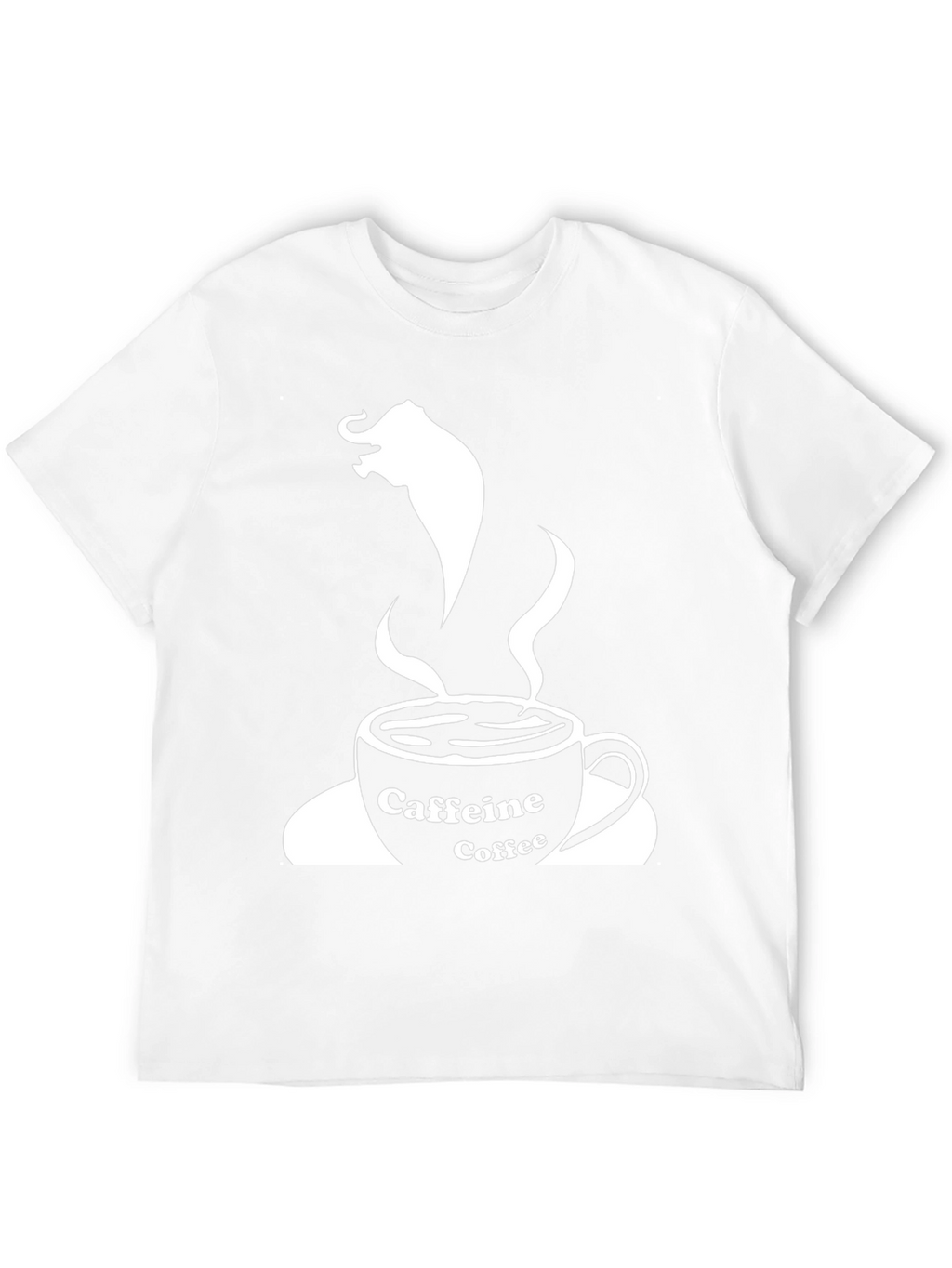 Caffeine Coffee Elephant T-Shirt - Black