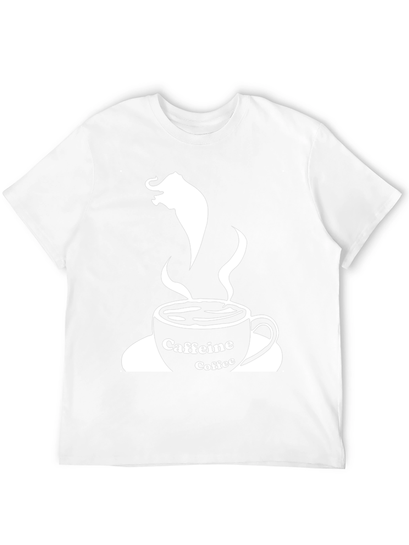 Caffeine Coffee Elephant T-Shirt - Black