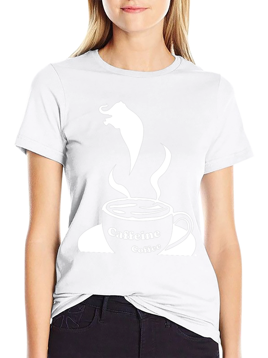 Caffeine Coffee Elephant T-Shirt - Black