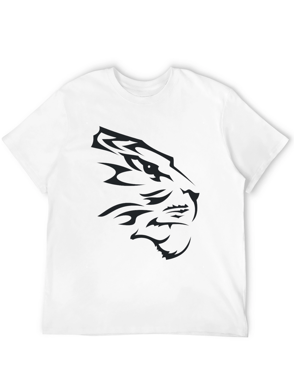 Mens Black T-Shirt with Animal Graphic
