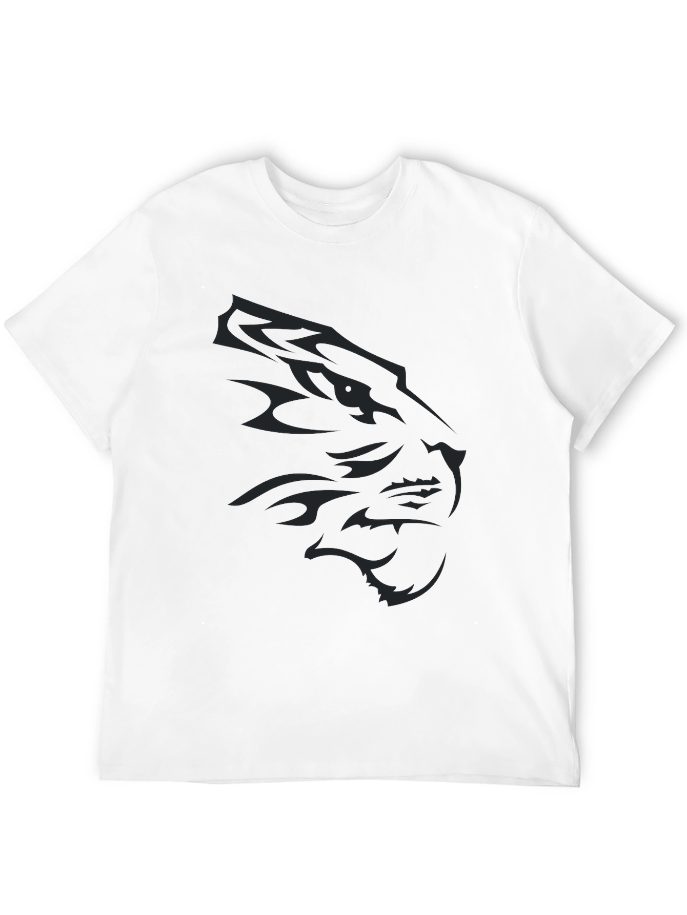 Mens Black T-Shirt with Animal Graphic