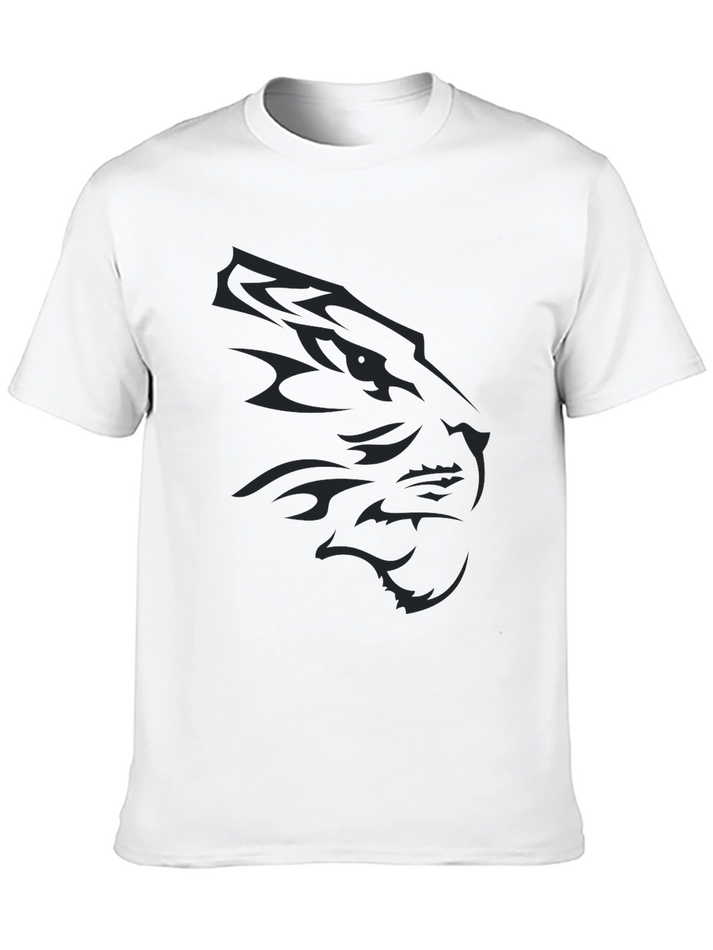 Mens Black T-Shirt with Animal Graphic