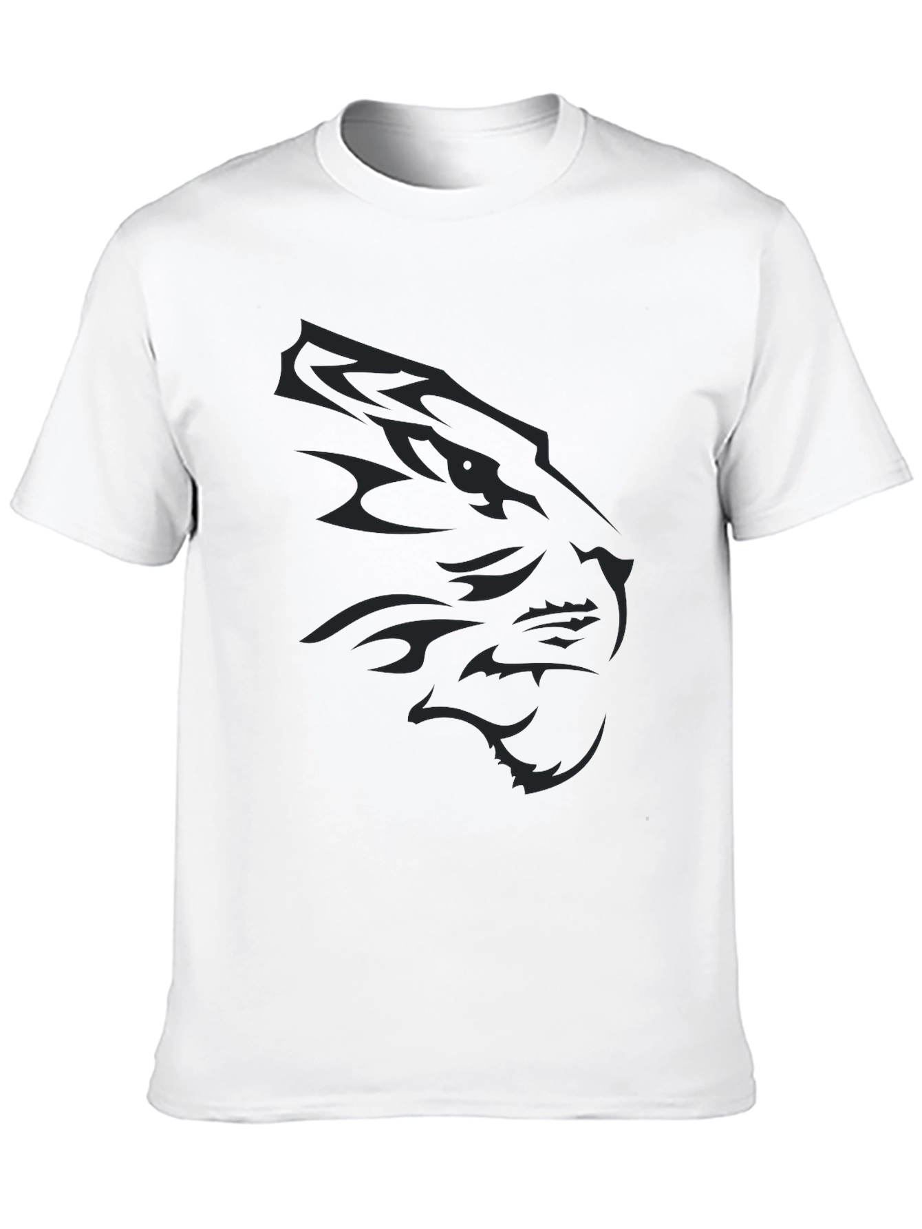 Mens Black T-Shirt with Animal Graphic