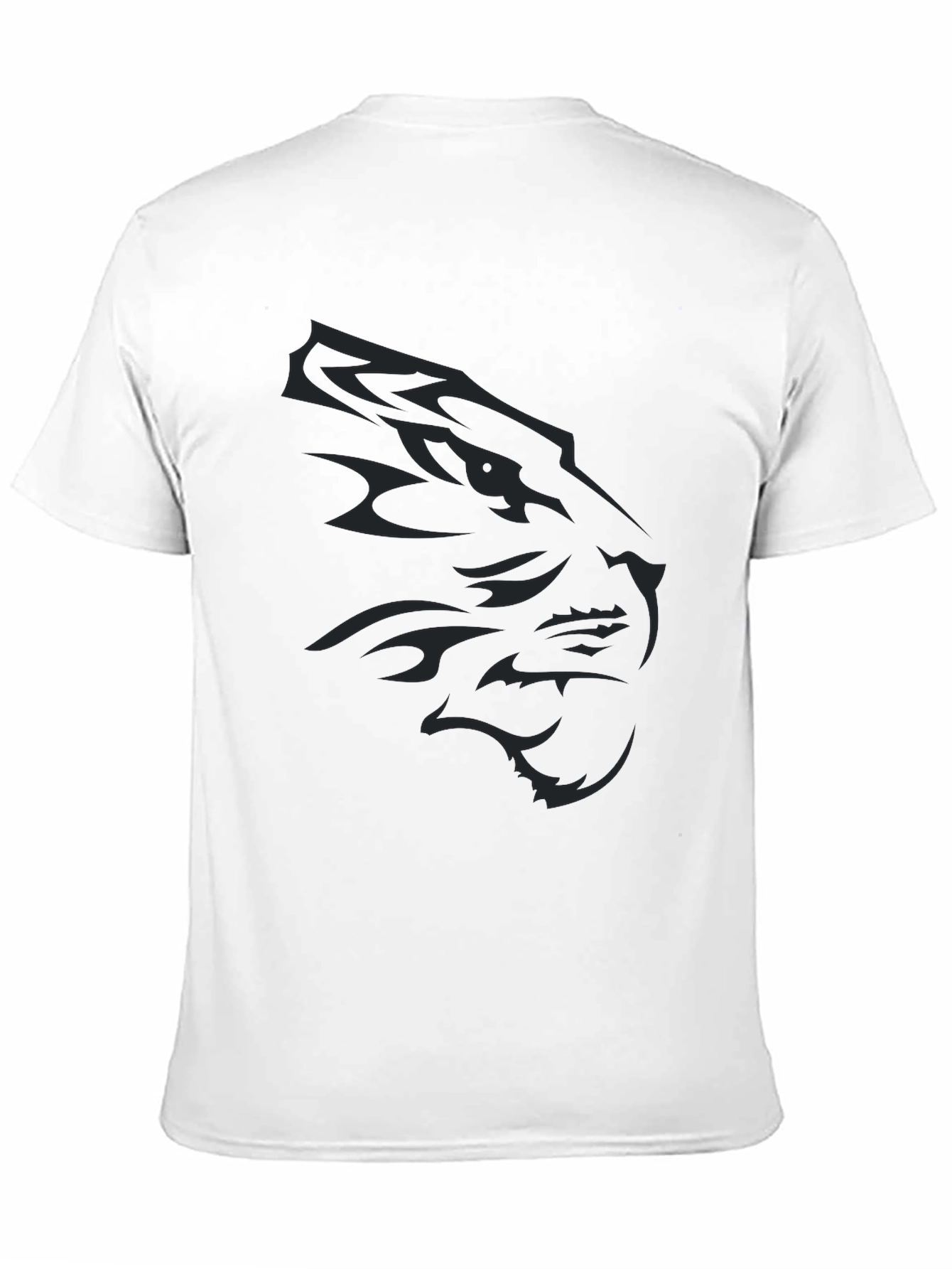 Mens Black T-Shirt with Animal Graphic
