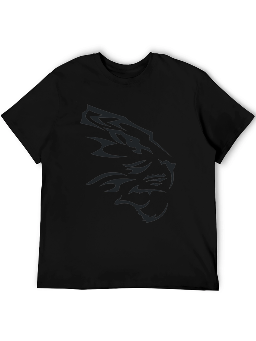 Mens Black T-Shirt with Animal Graphic