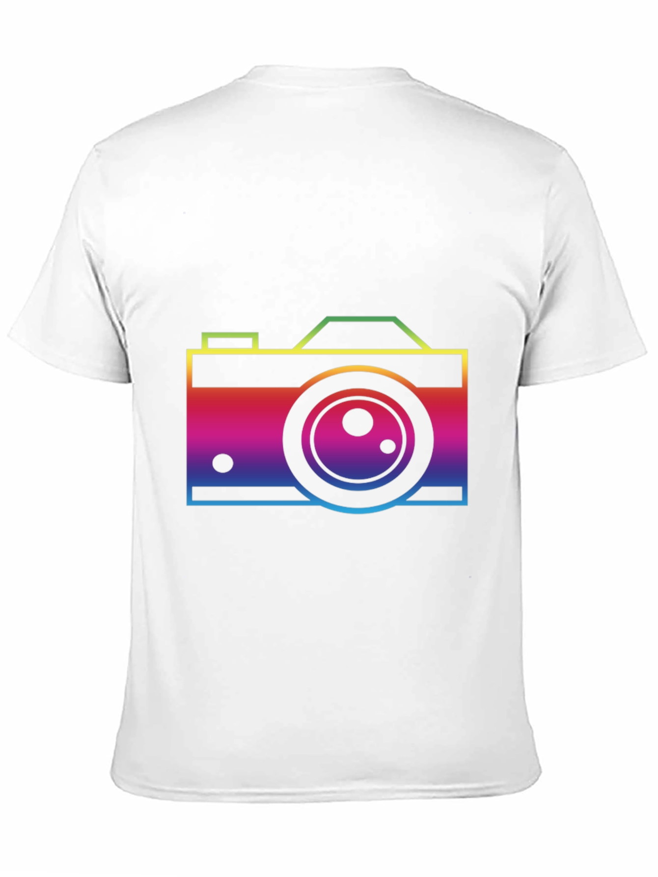 Rainbow Camera Graphic T-Shirt - Black Cotton Tee