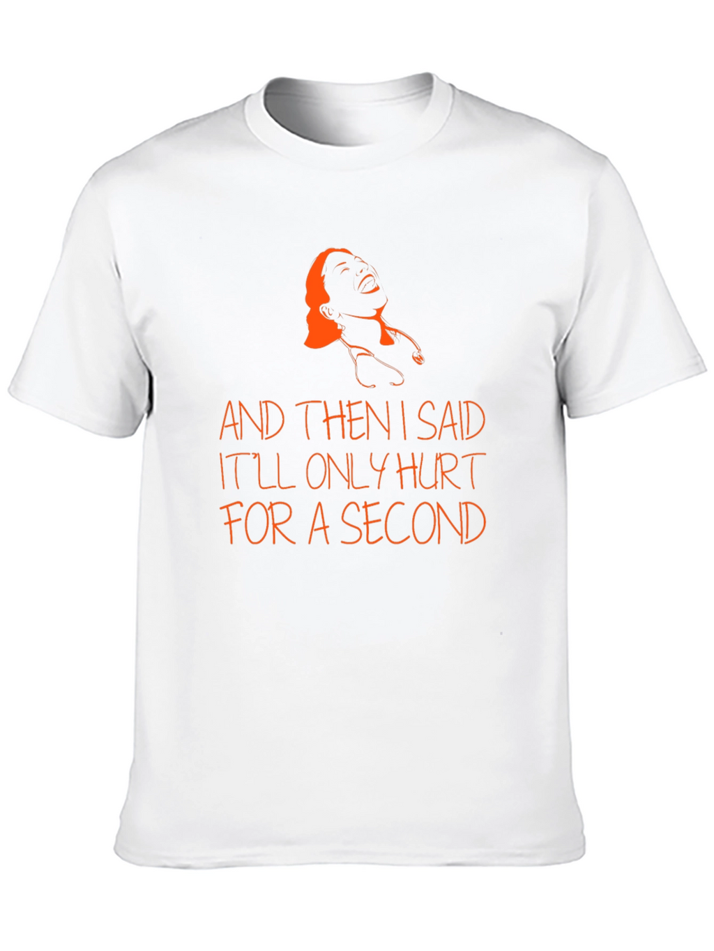 Funny Black T-Shirt with Orange Text and Design