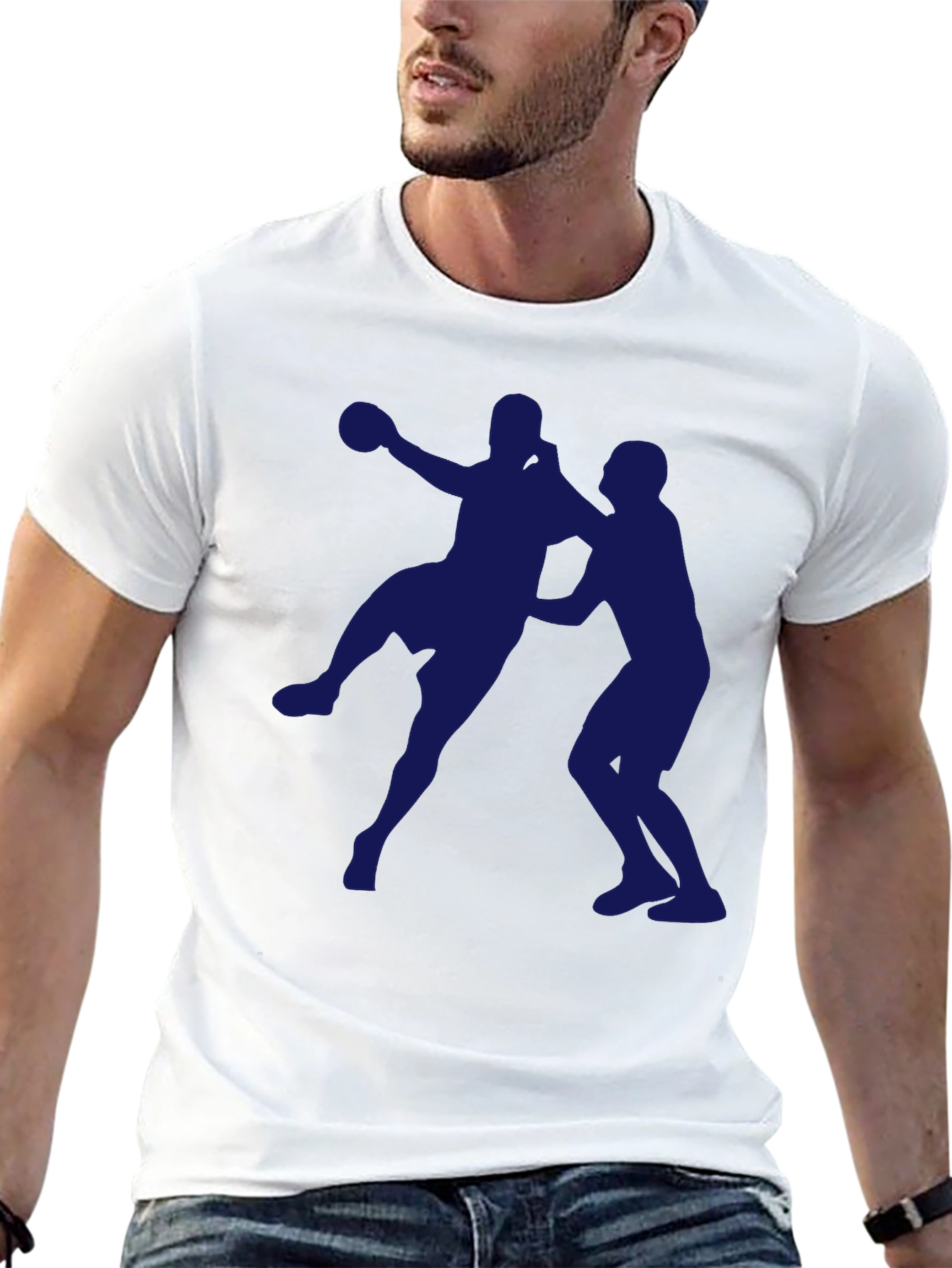 Handball Graphic T-Shirt - Sport Silhouette Tee