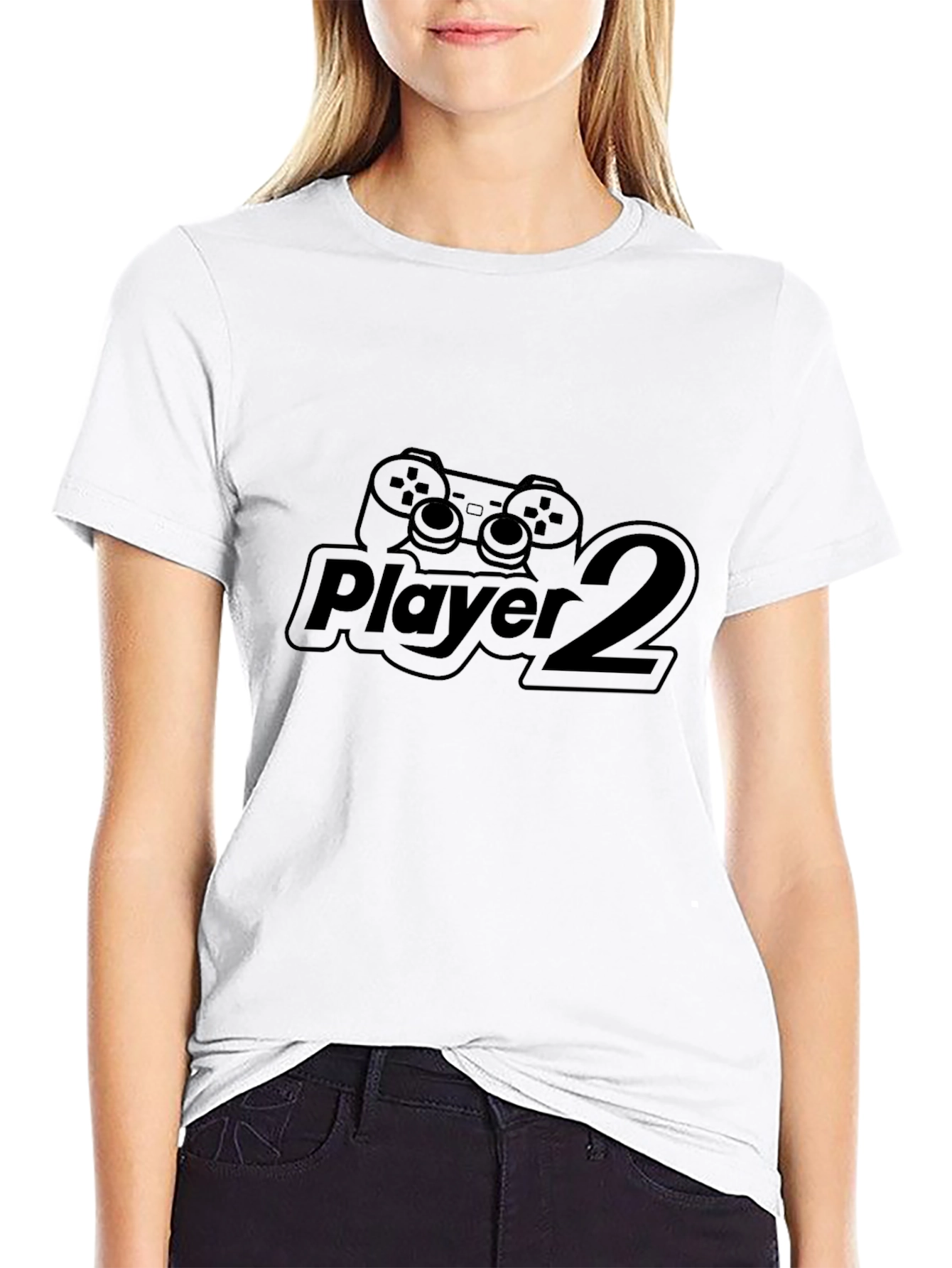 Player 2 Black T-Shirt - Gamer Style