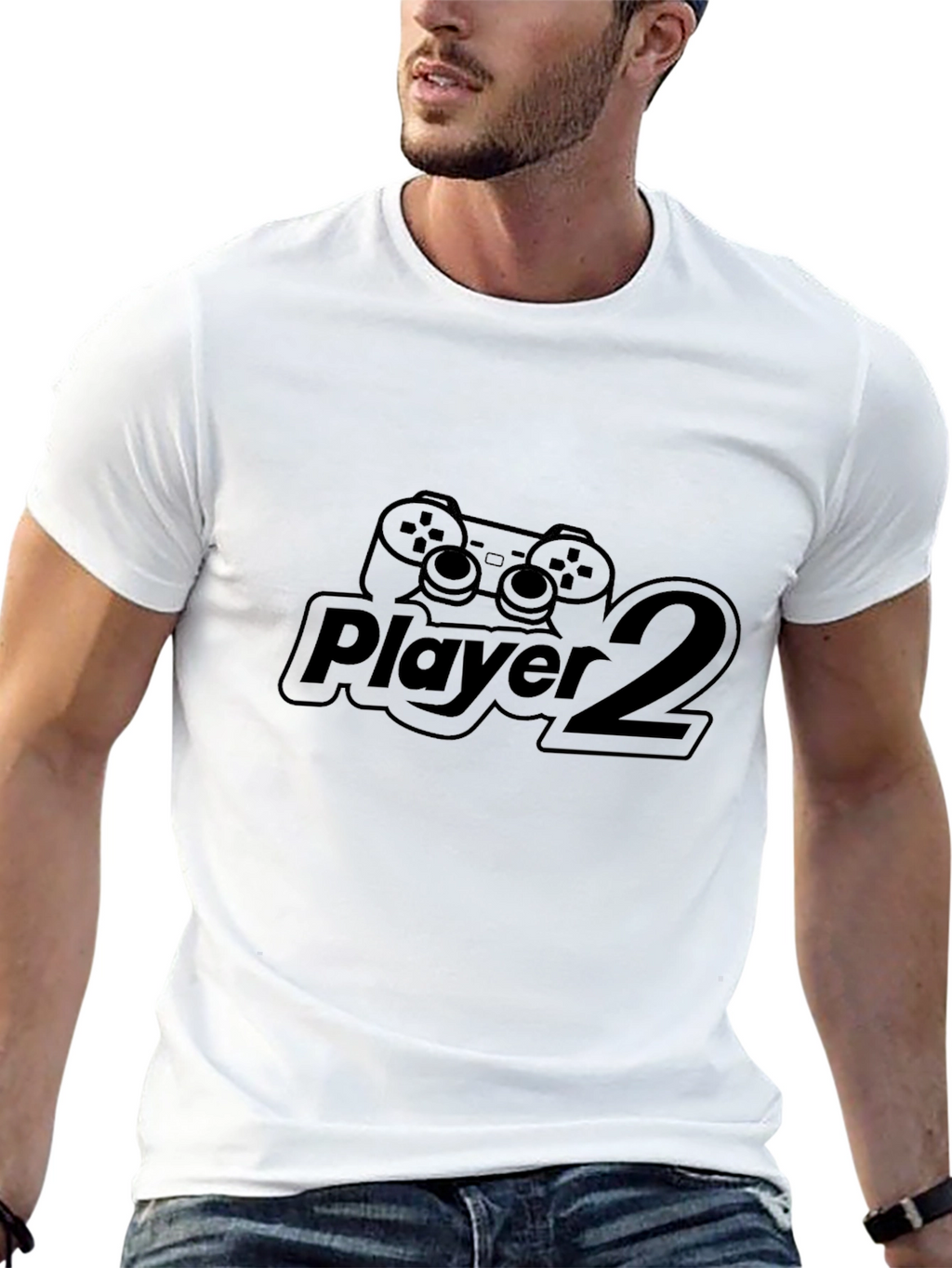Player 2 Black T-Shirt - Gamer Style