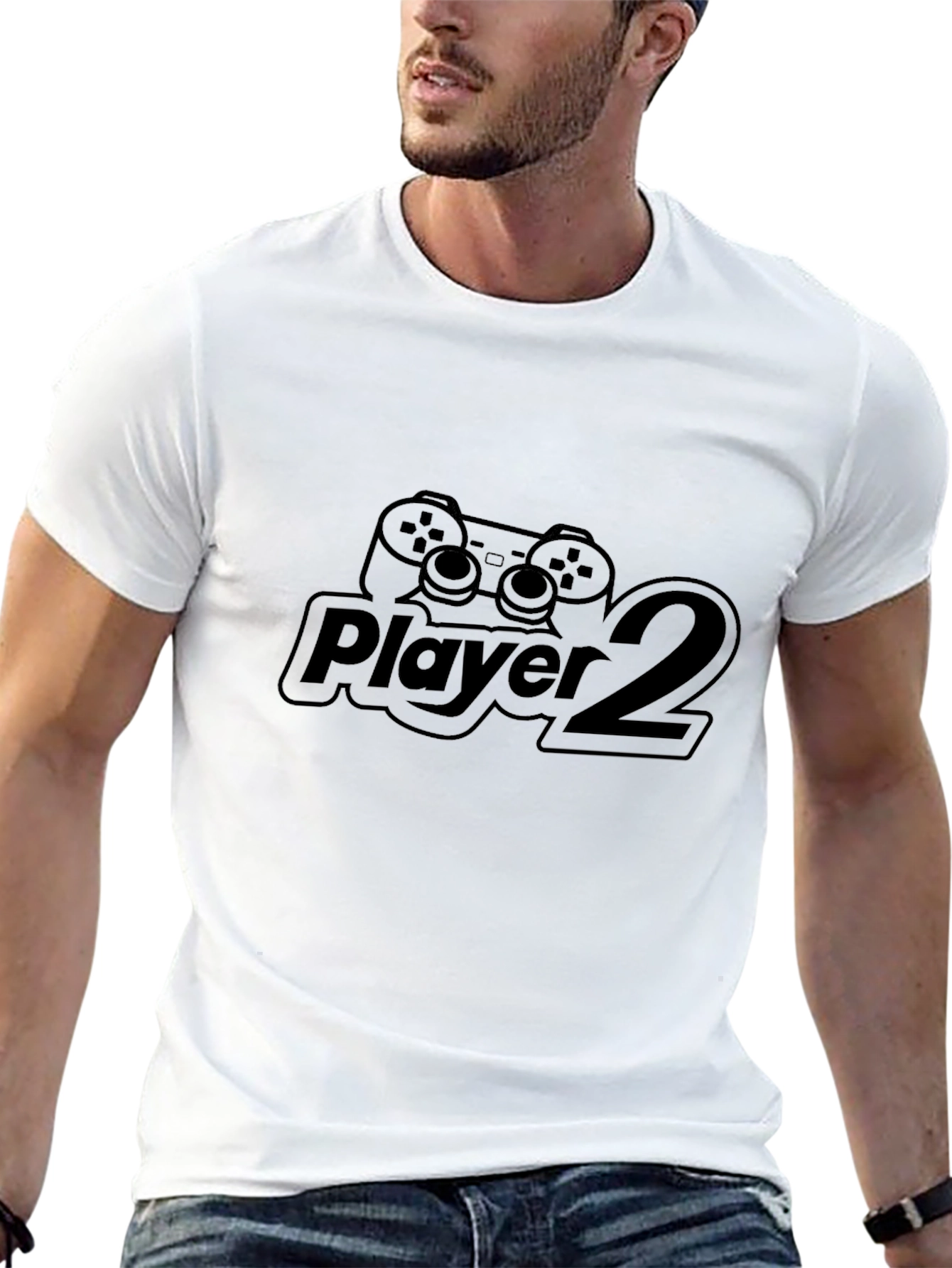 Player 2 Black T-Shirt - Gamer Style