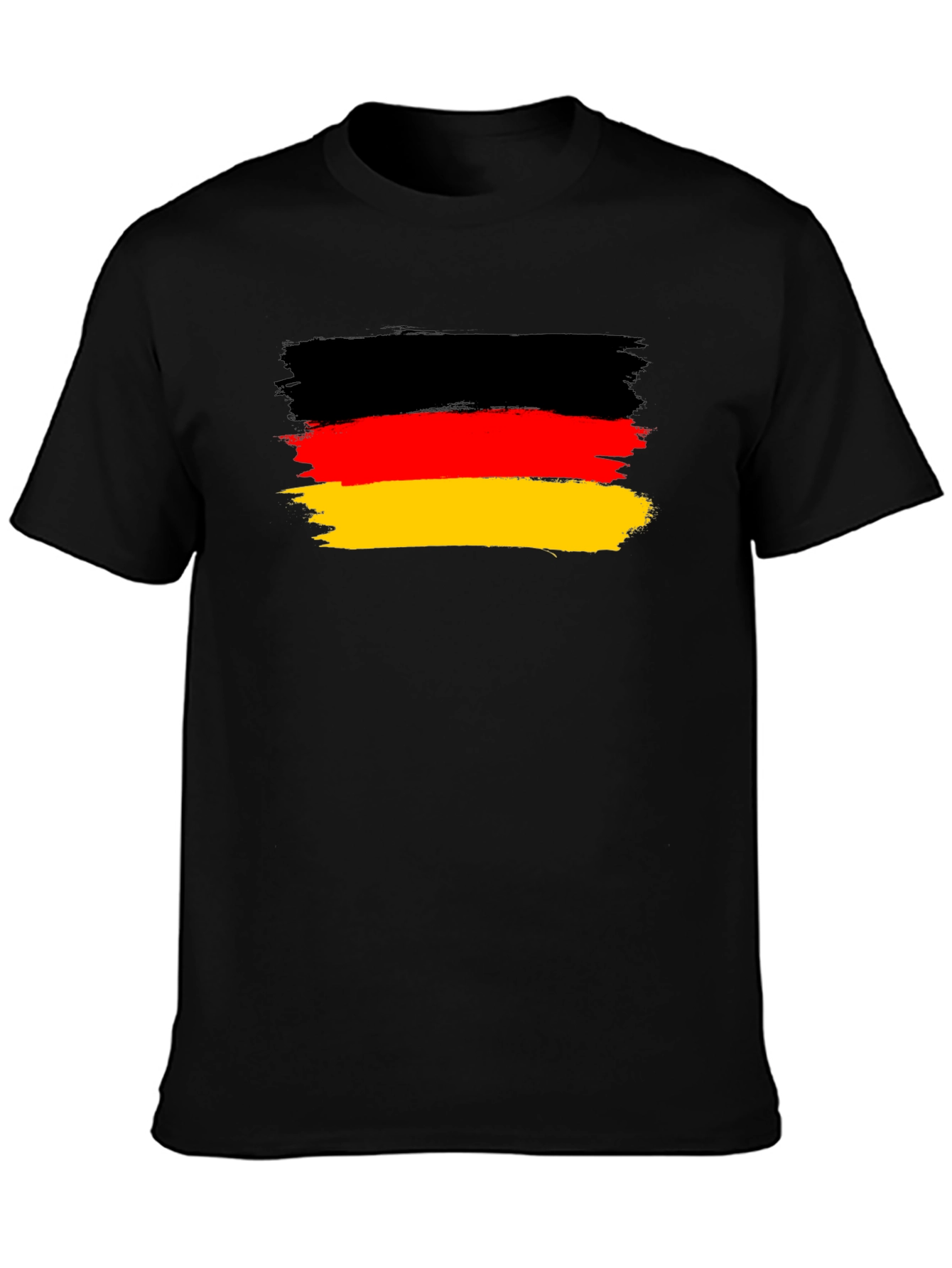 Germany Flag T-Shirt: Black Cotton Blend Tee