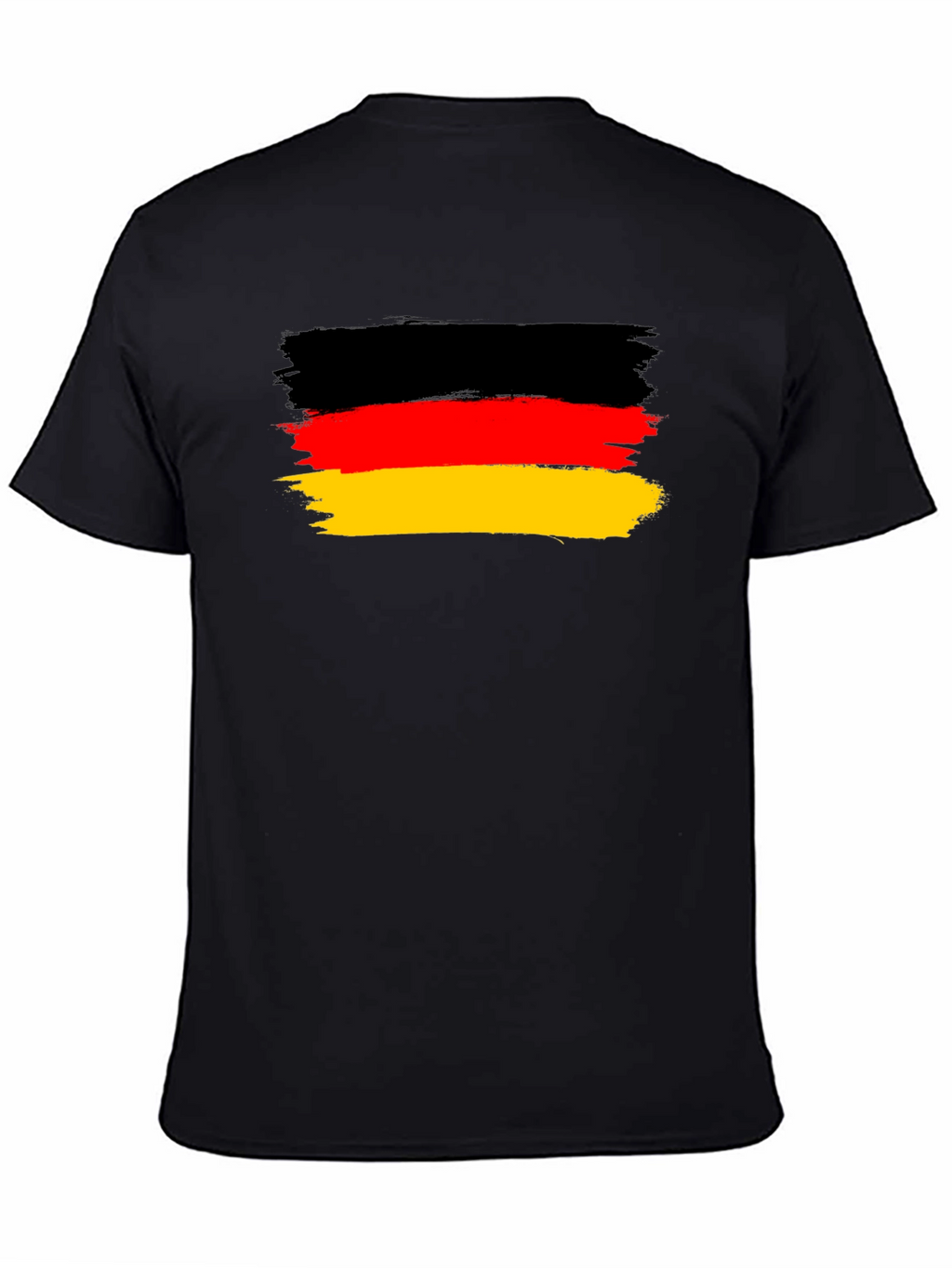 Germany Flag T-Shirt: Black Cotton Blend Tee