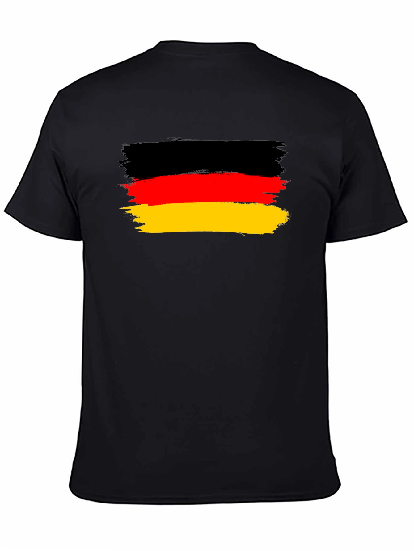 Germany Flag T-Shirt: Black Cotton Blend Tee