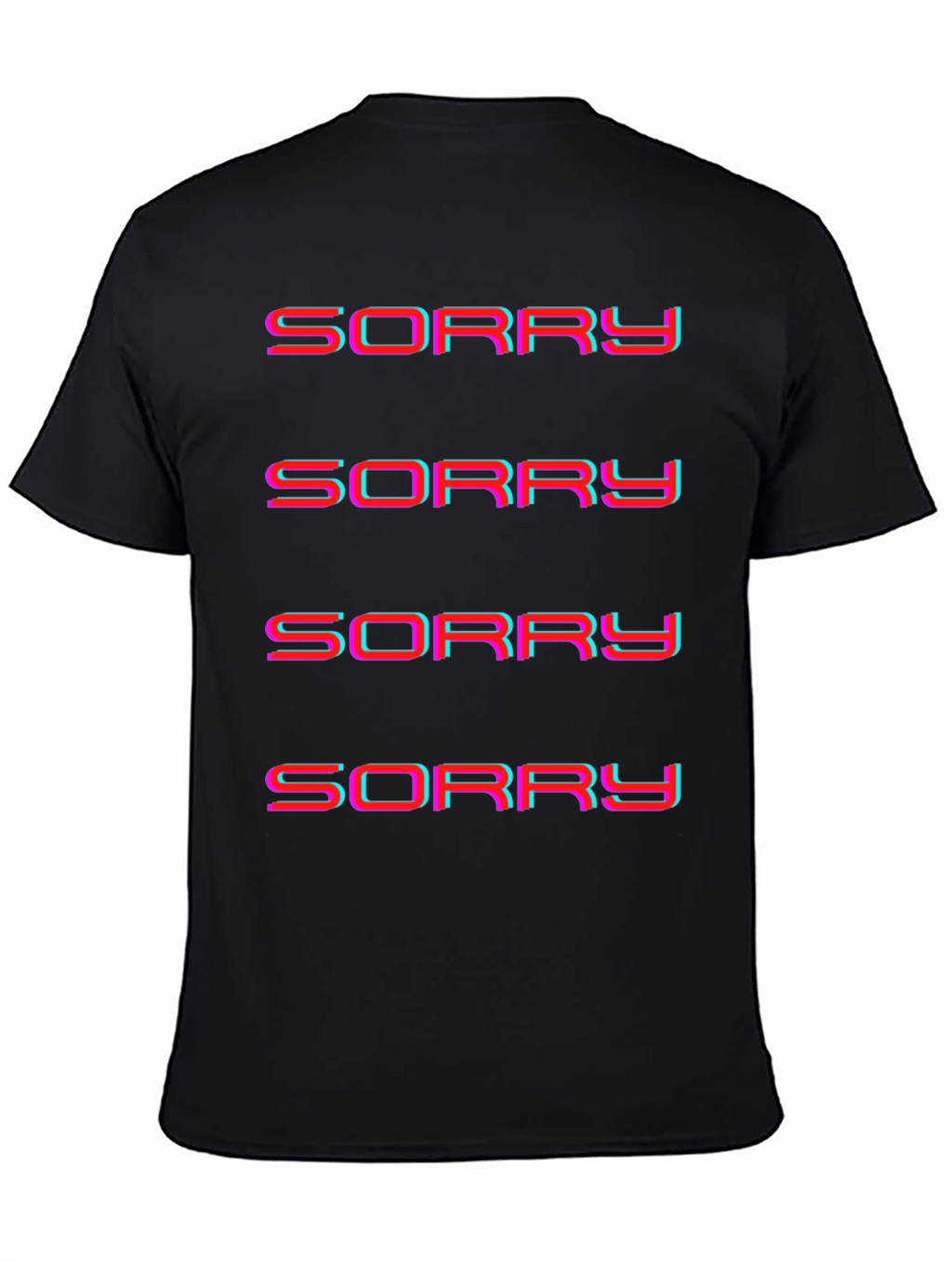 Sorry Glitch Graphic Tee - Soft Cotton Blend