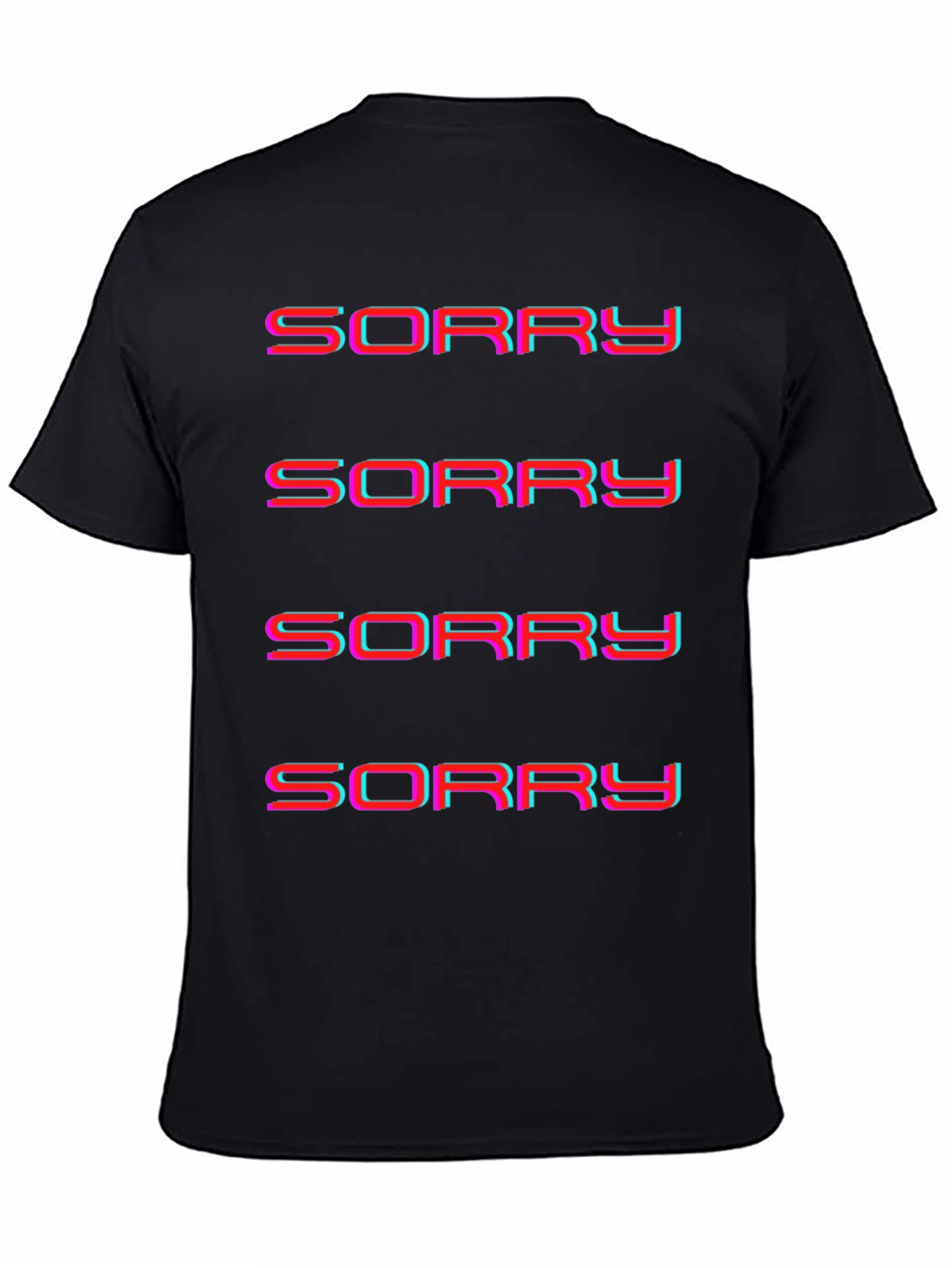 Sorry Glitch Graphic Tee - Soft Cotton Blend