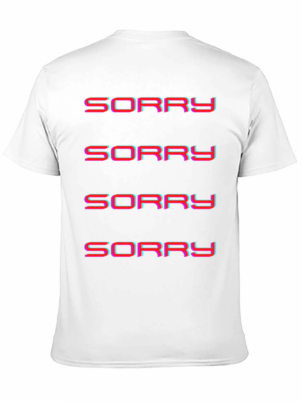 Sorry Glitch Graphic Tee - Soft Cotton Blend