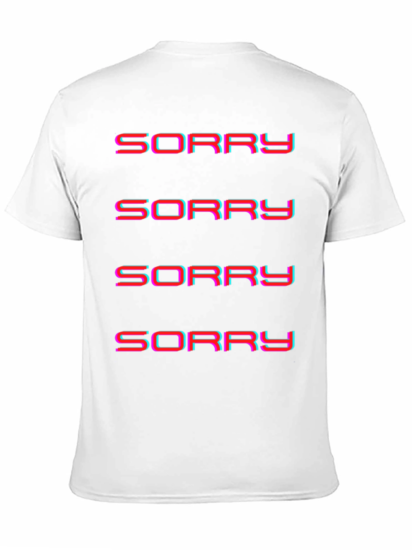 Sorry Glitch Graphic Tee - Soft Cotton Blend