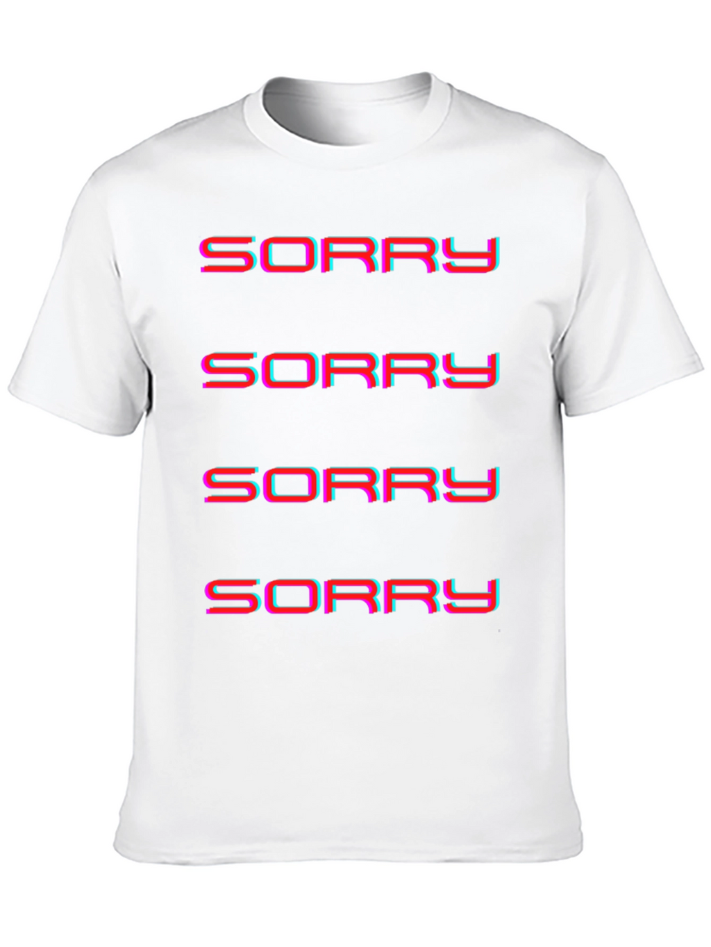 Sorry Glitch Graphic Tee - Soft Cotton Blend
